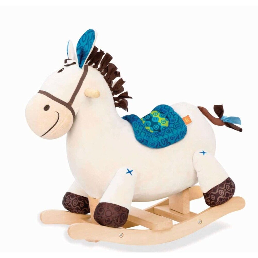 B Toys~Clippity Clap Rocking Plush Rodeo Rocker Rocking Horse - Banjo Rocker EUC - Picture 3 of 9